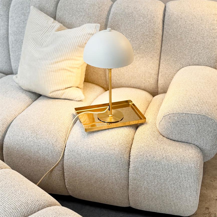 Dyberg Larsen Stockholm bordlampe hvit messing