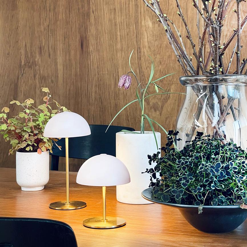 Dyberg Larsen Along Mini bordlampe beige 2-pk LED