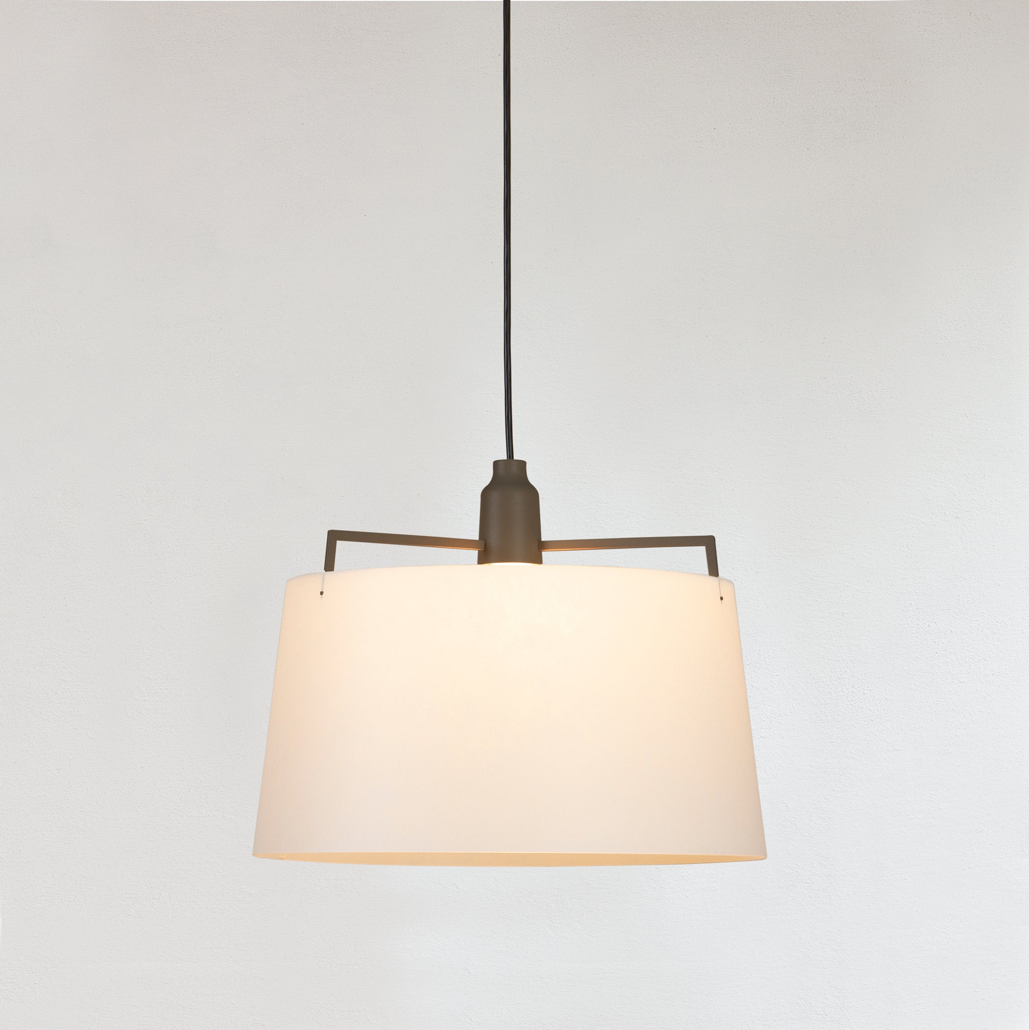 Zlamp Zpindel 36 cm pendellampe greige morbærpapir