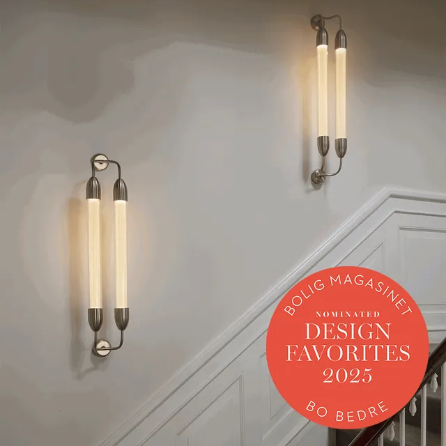 UMAGE Lemon Squeeze vegglampe dobbel messing lang