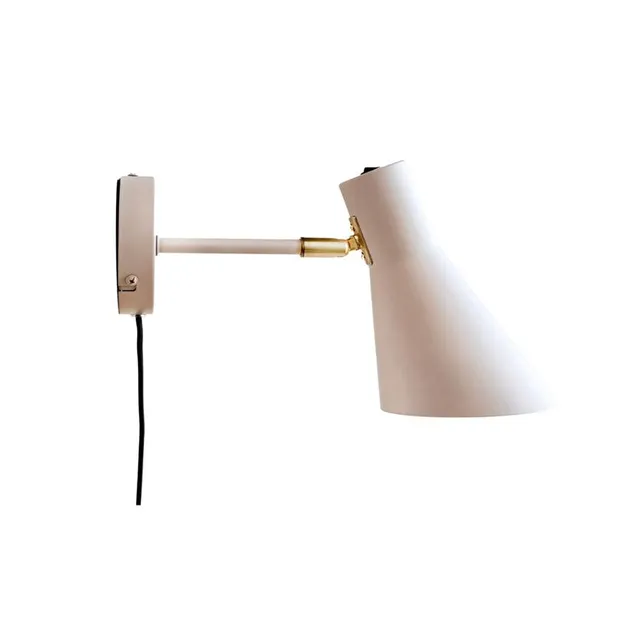 Dyberg Larsen DL12 vegglampe beige/messing