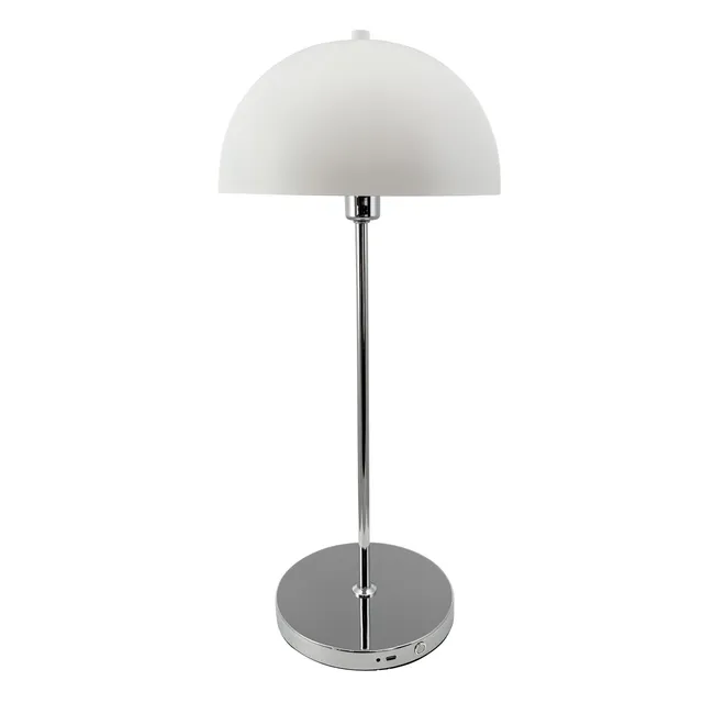 Dyberg Larsen Lago bordlampe hvit oppladbar 48 cm