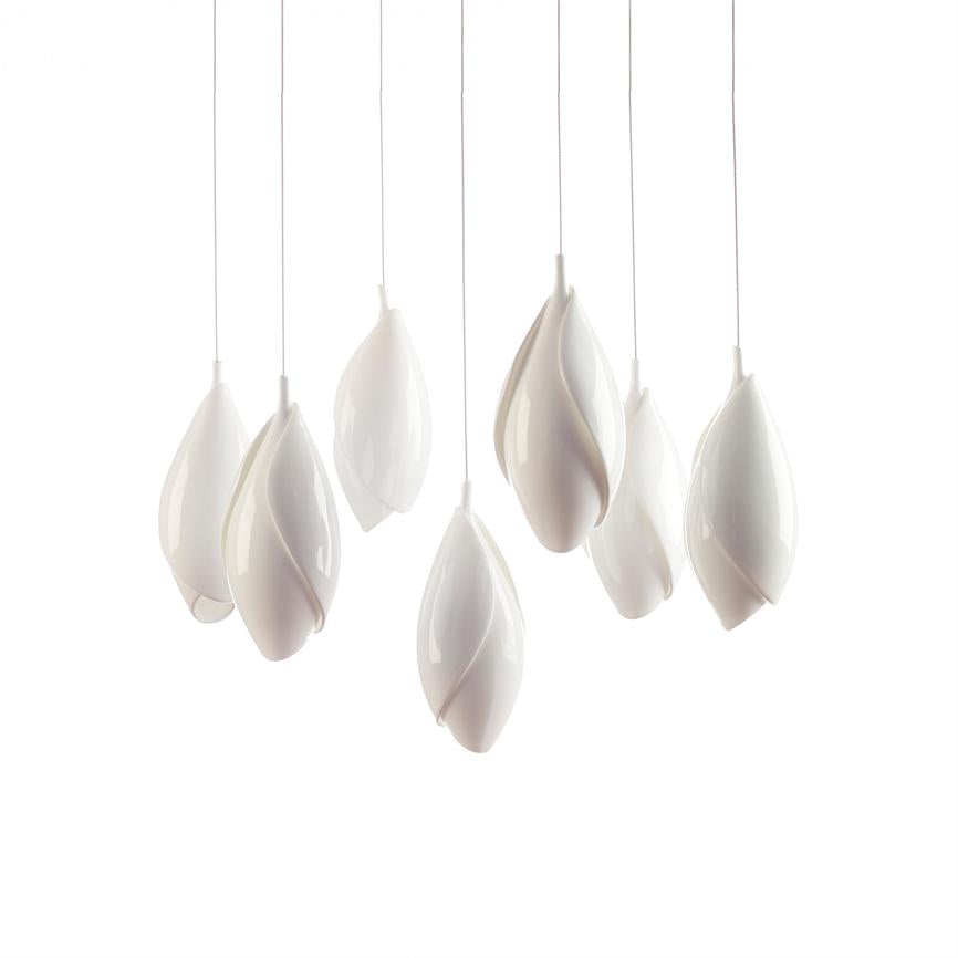 Dyberg Larsen Chrysalis pendel hvit porselen
