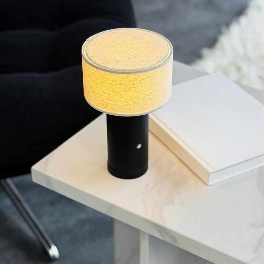Dyberg Larsen Mellow bordlampe oppladbar svart
