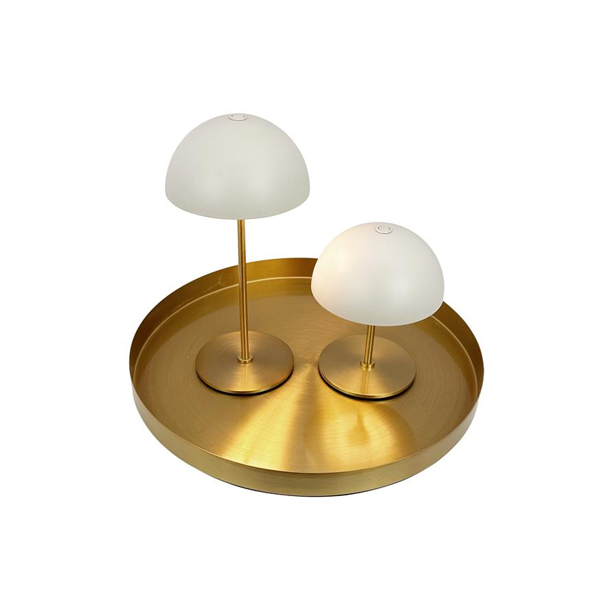 Dyberg Larsen Along mini bordlampe beige 2 stk brett