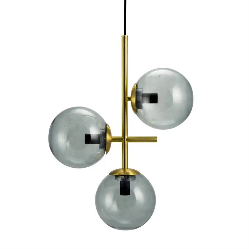 Dyberg Larsen Como pendel røyk messing glass