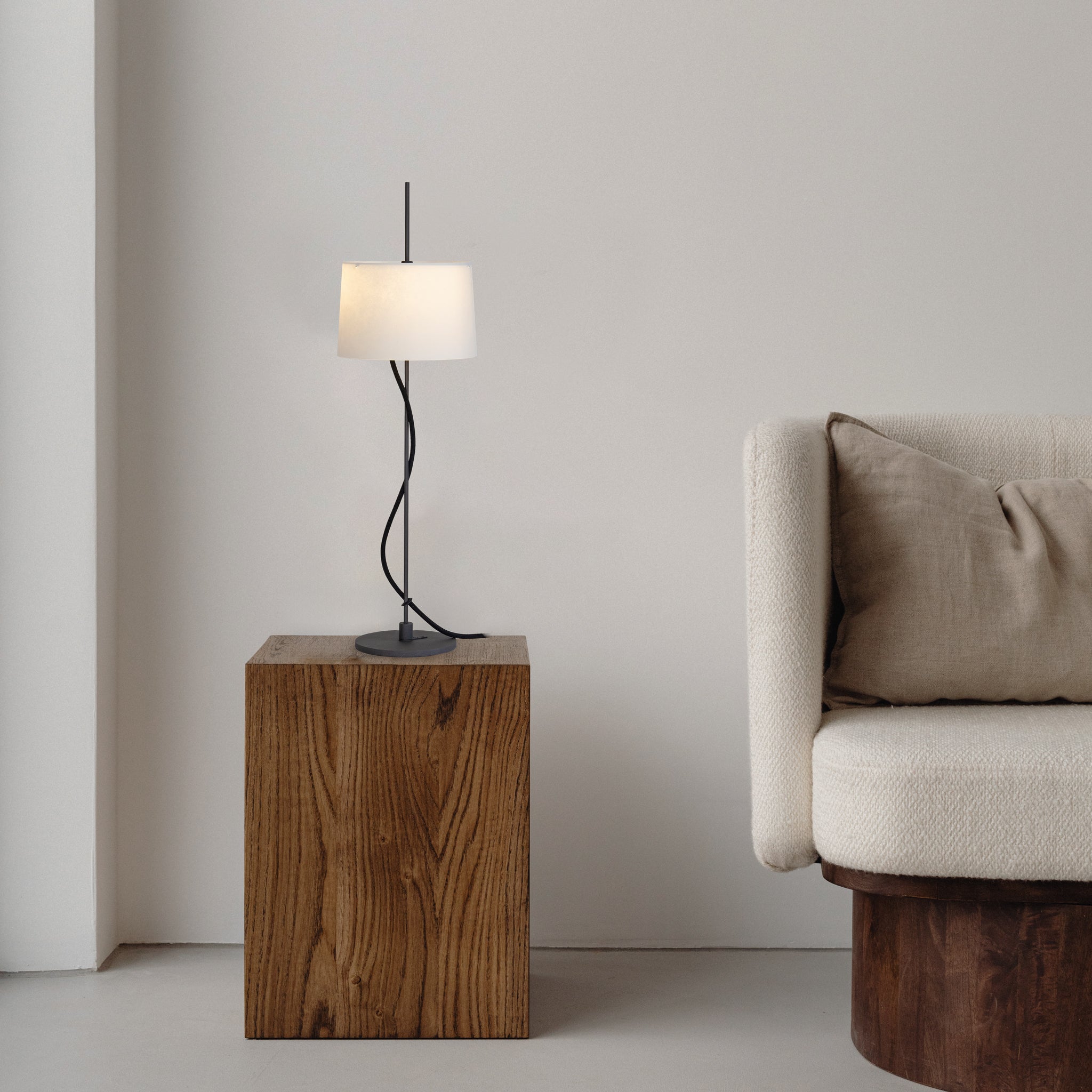 Zlamp Zladd 323-1918 bordlampe mørkegrå papir