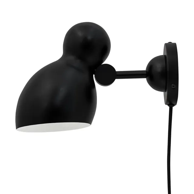Dyberg Larsen Ludo vegglampe svart E27 vippbar