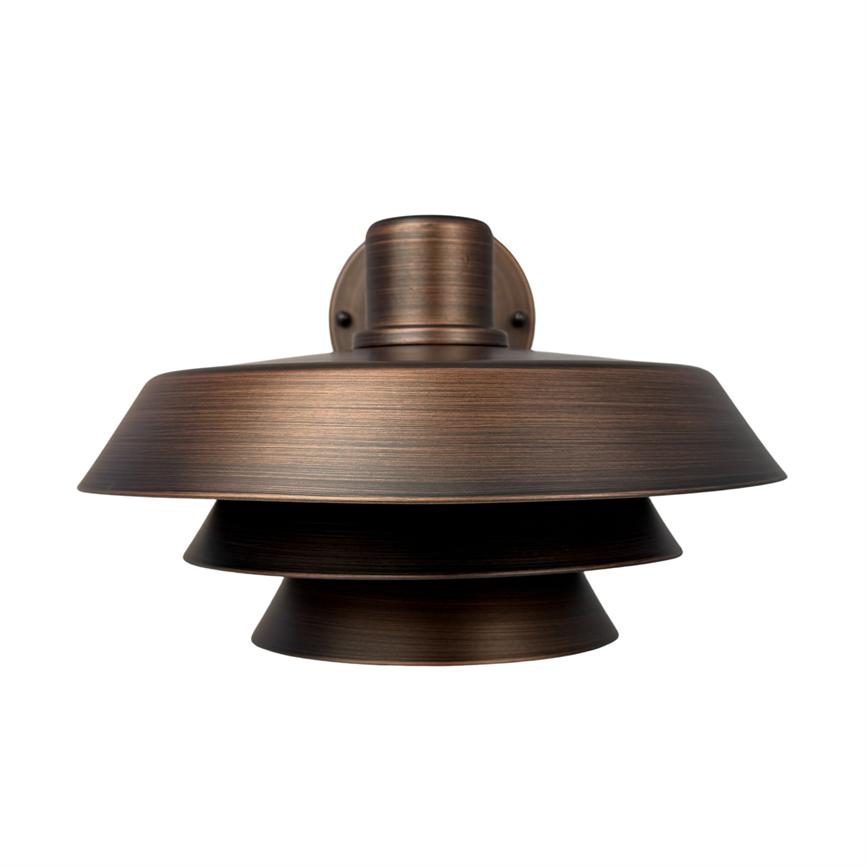 Dyberg Larsen Dune utendørs vegglampe Ø26 kobber look