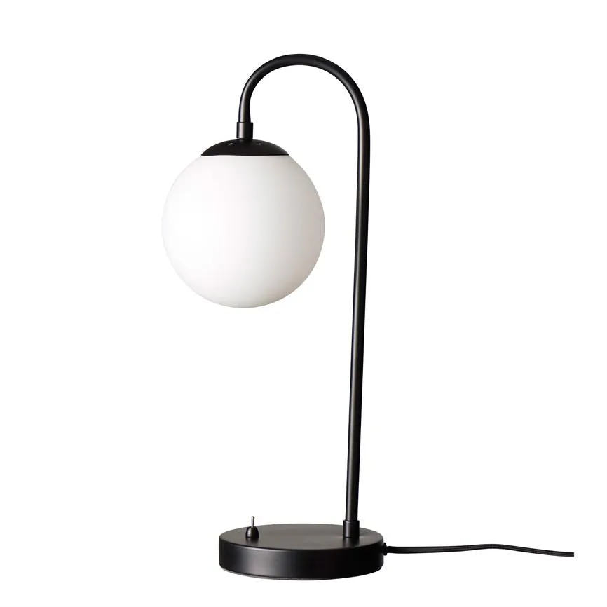 Dyberg Larsen Café Paris bordlampe opal svart E14