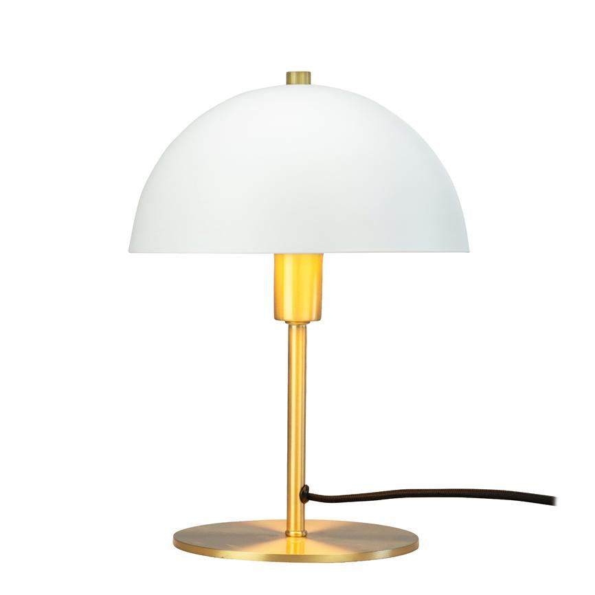 Dyberg Larsen Malmø bordlampe hvit messing E27