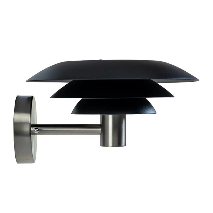 Dyberg Larsen DL25 utelampe svart/stål 25 cm blendfri