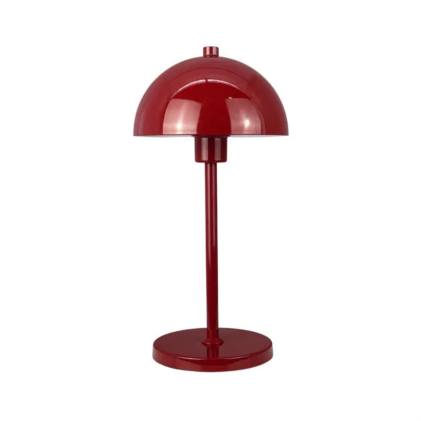 Dyberg Larsen Borås bordlampe oppladbar mørkerød