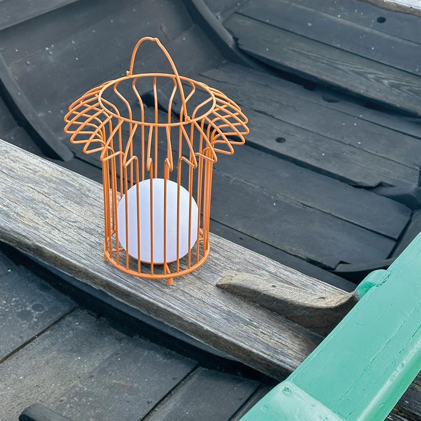 Dyberg Larsen Basket lanterne terracotta metall