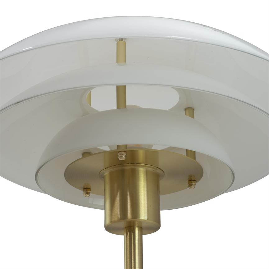 Dyberg Larsen DL31 gulvlampe opal messing