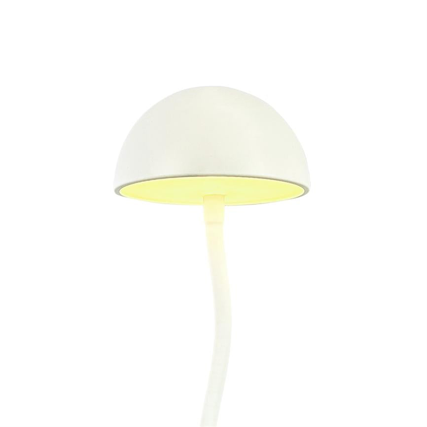 Dyberg Larsen Fonzy bordlampe perlehvit oppladbar