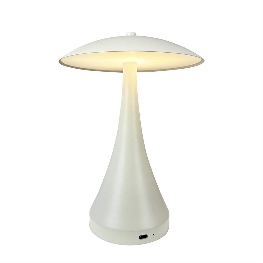 Dyberg Larsen Vienna bordlampe kremet oppladbar