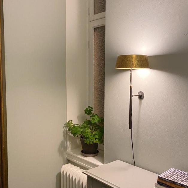 Zlamp Karl stor vegglampe mørkegrå messing