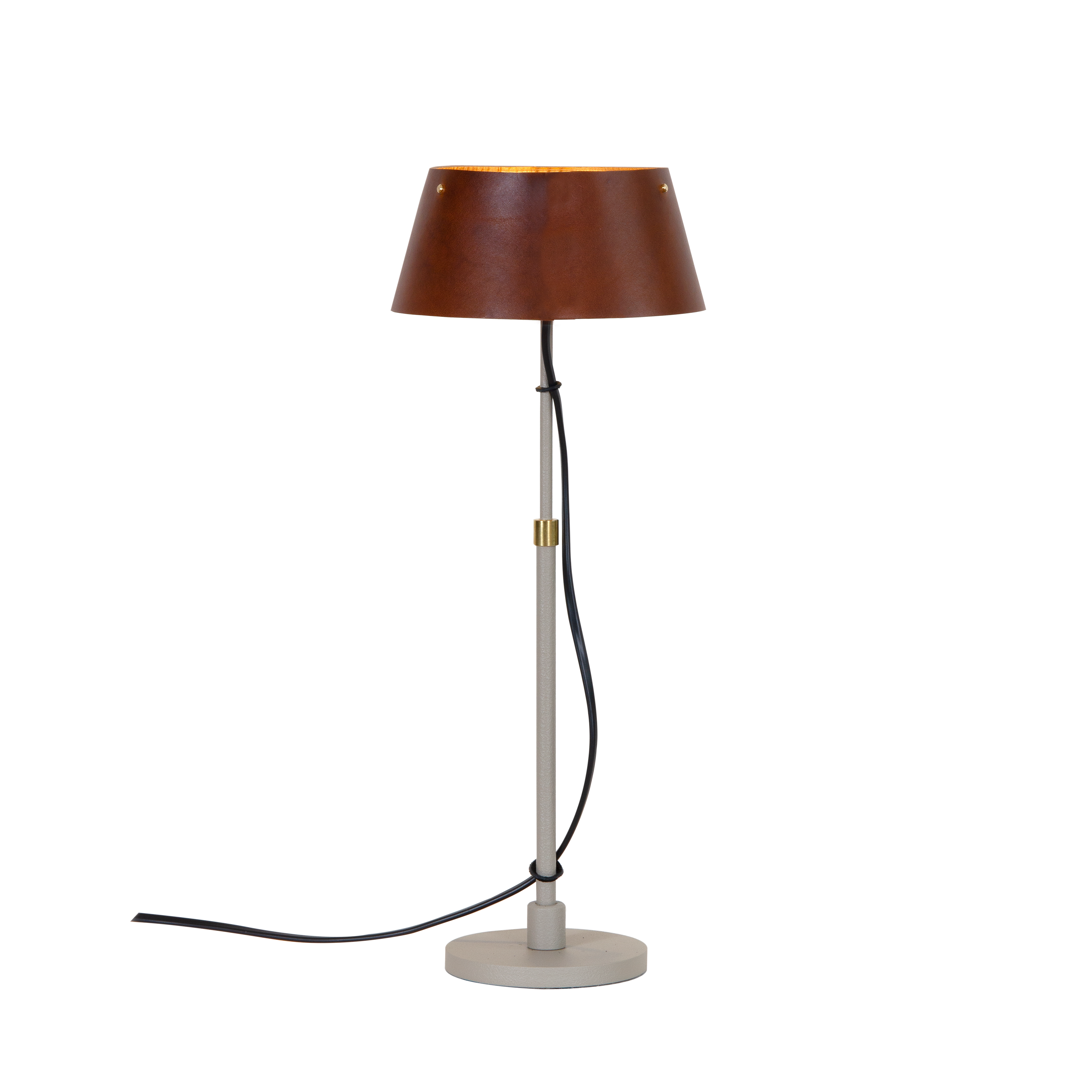 Zlamp Karl liten bordlampe cognac skinn