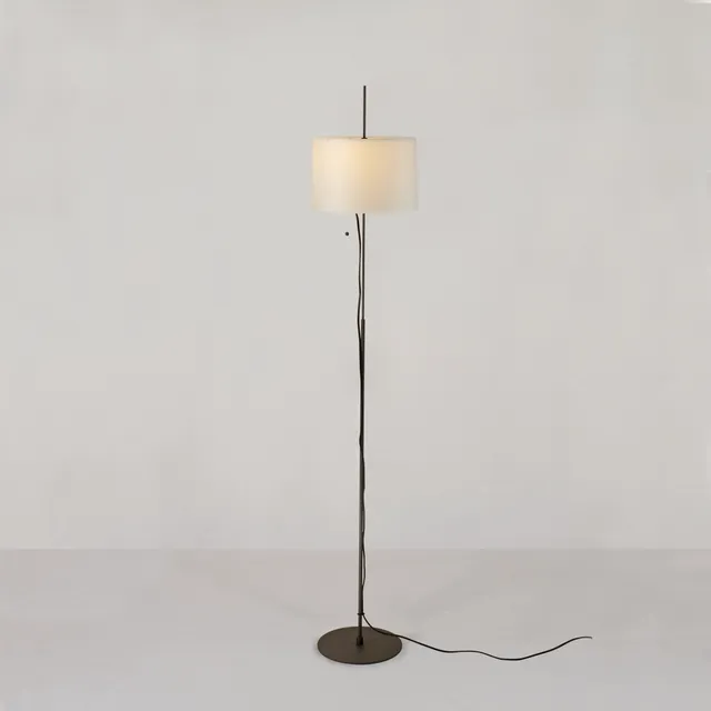 Zlamp Zladd liten gulvlampe mørkegrå papir
