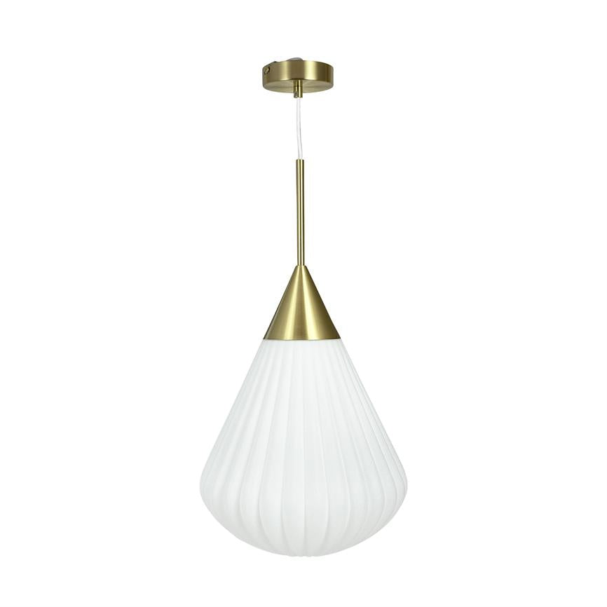 Dyberg Larsen Ballon pendel opal messing stor
