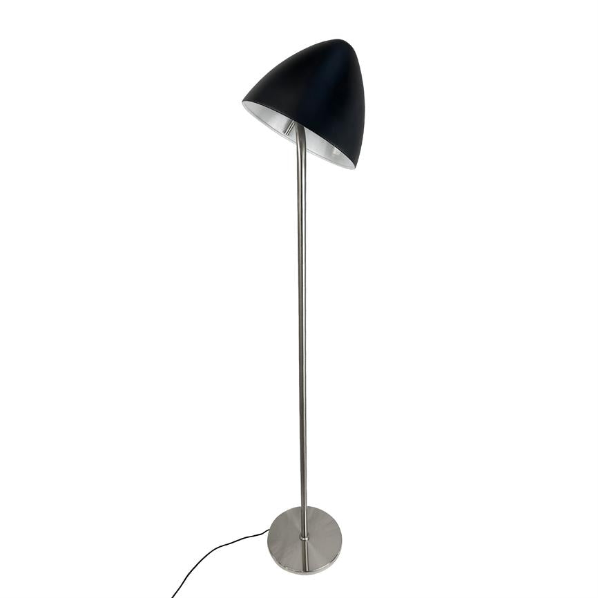 Dyberg Larsen Oulu gulvlampe svart børstet stål