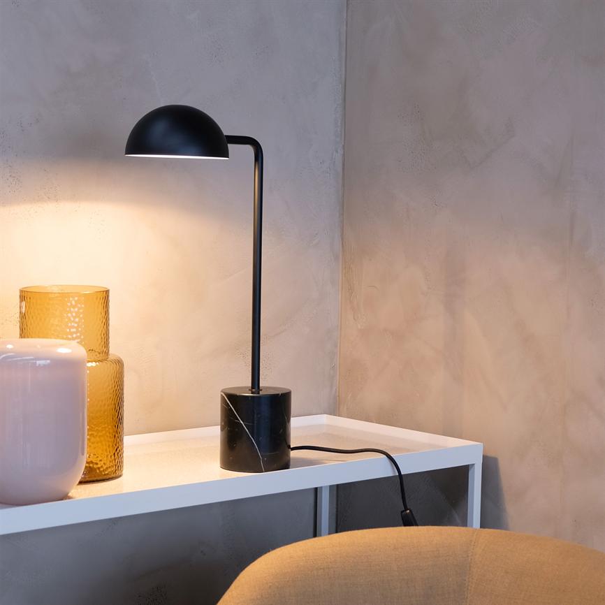 Dyberg Larsen Marble bordlampe svart marmor