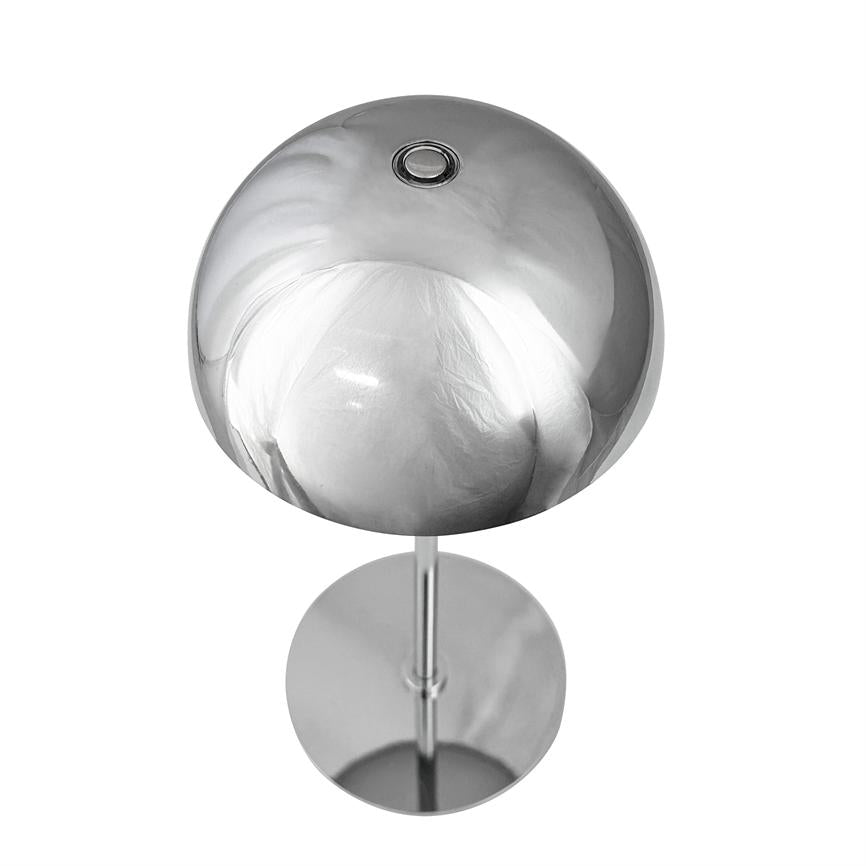 Dyberg Larsen Along Mini bordlampe krom 2-pk oppladbar