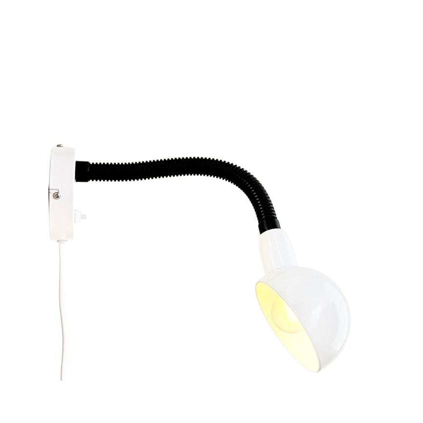 Dyberg Larsen Swan vegglampe hvit fleksibel arm