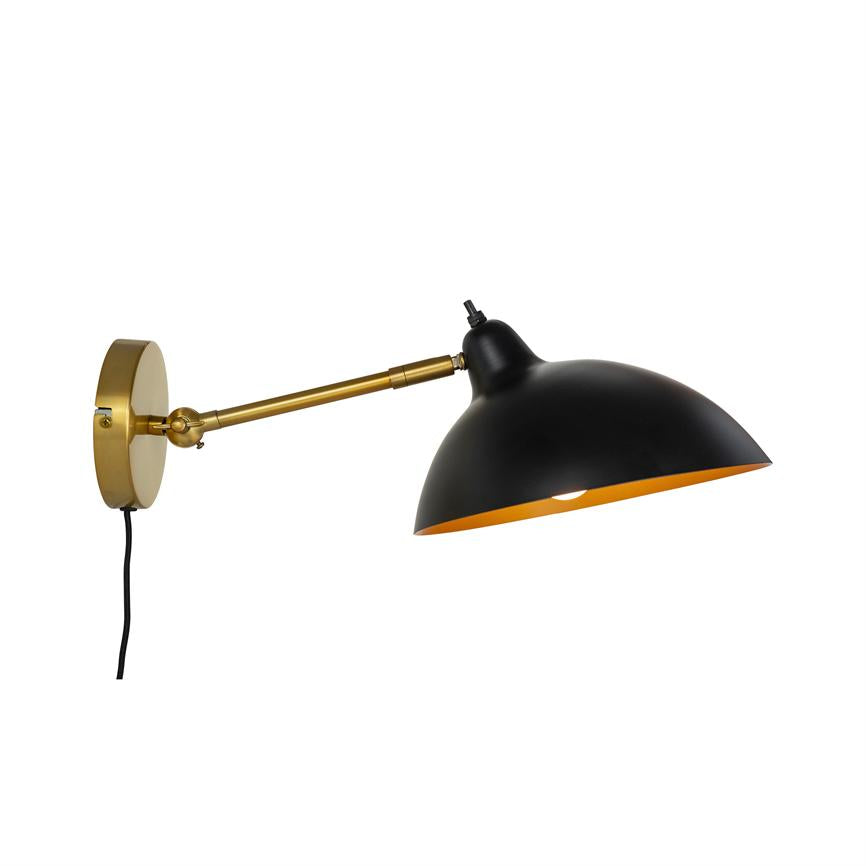 Dyberg Larsen Futura vegglampe svart messing