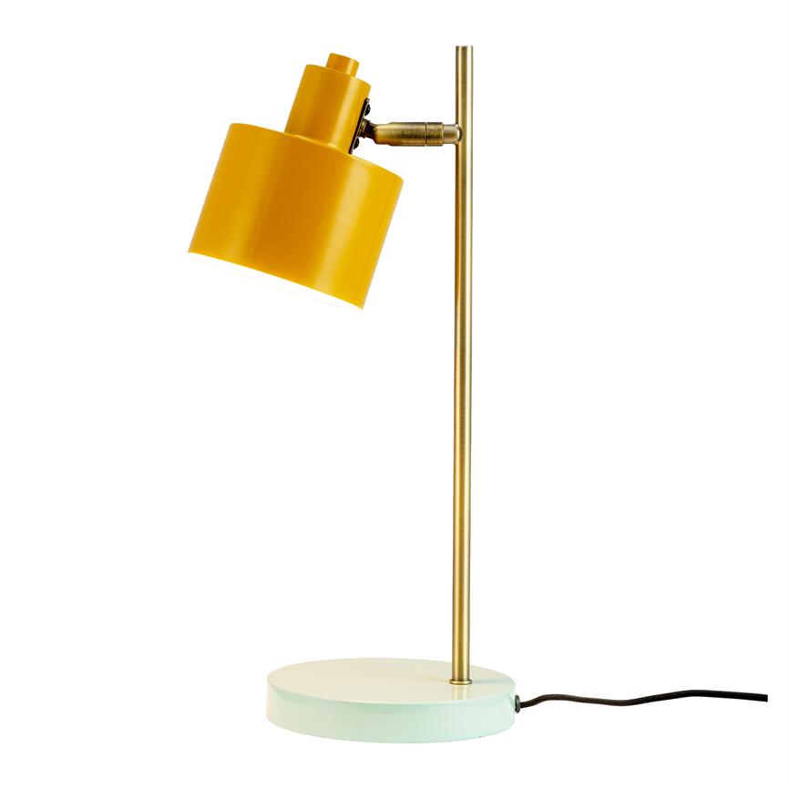 Dyberg Larsen Ocean bordlampe curry turkis messing E14