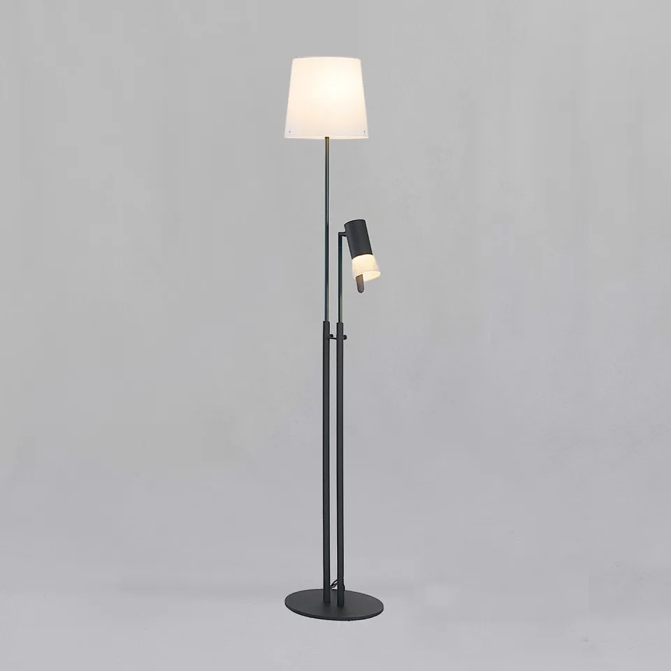 Zlamp Bezz dobbel gulvlampe mørkegrå morbærpapir