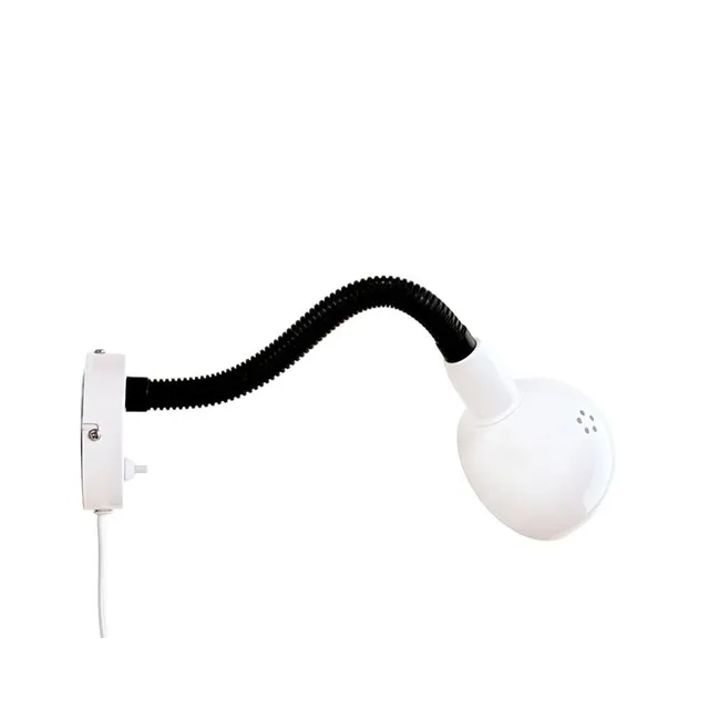 Dyberg Larsen Swan vegglampe hvit fleksibel arm