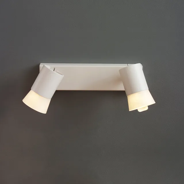 Zlamp Bezzy 139 vegglampe dobbel hvit