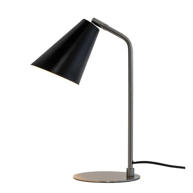 Dyberg Larsen Oswald bordlampe svart børstet stål