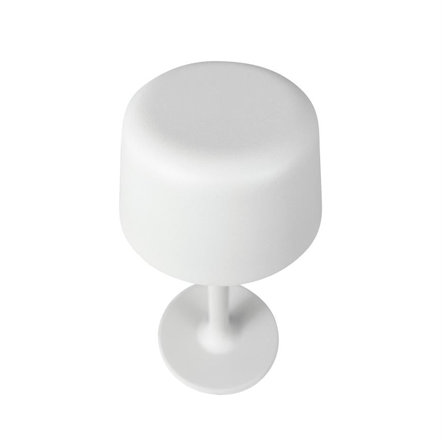 Dyberg Larsen Flow bordlampe hvit oppladbar