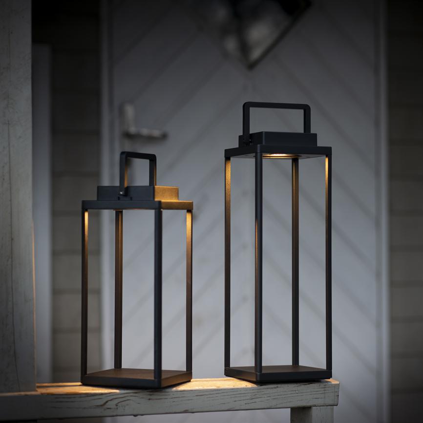 Dyberg Larsen Lucca lanterne stor oppladbar LED
