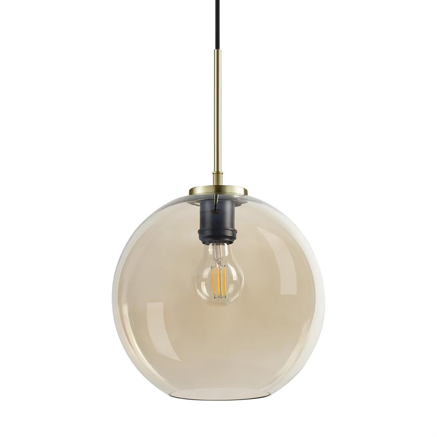 Dyberg Larsen Loop pendel Ø25 rav glasskuppel