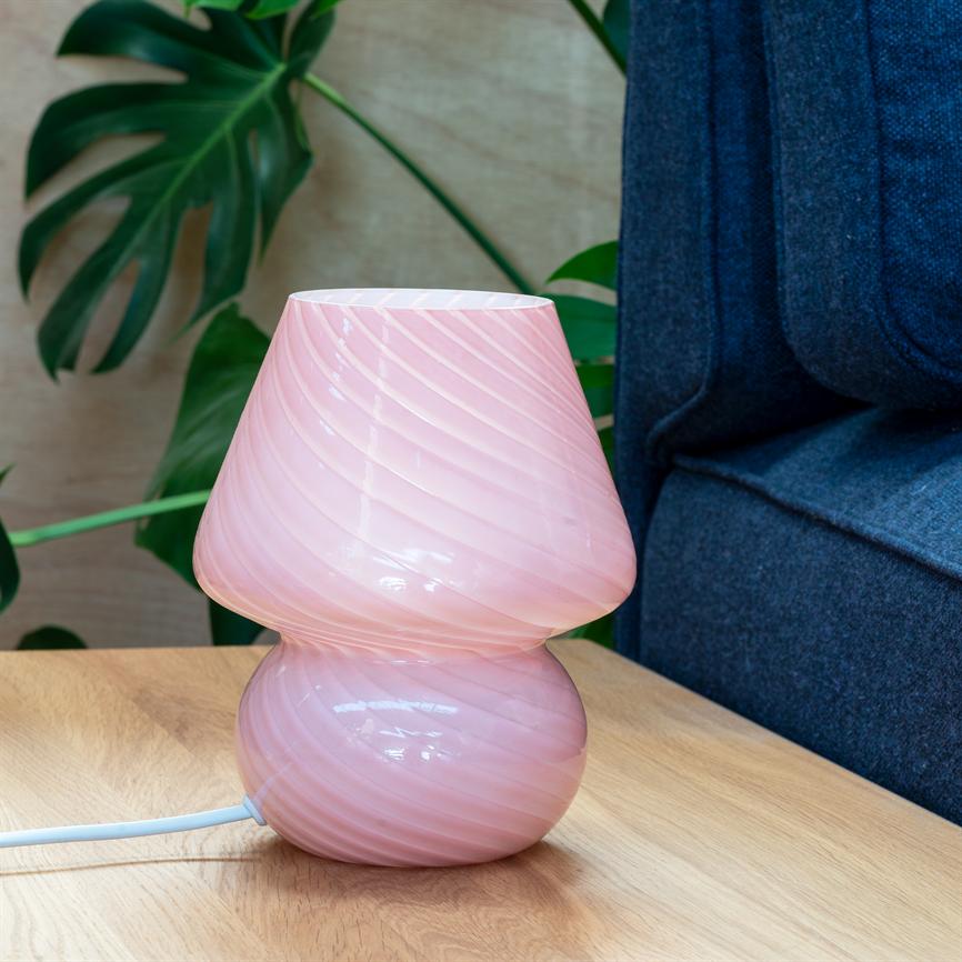 Dyberg Larsen Fanny bordlampe rosa opalglass stemningslys