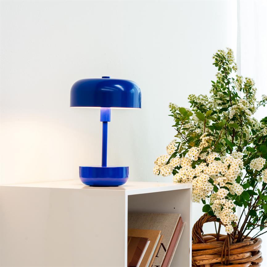 Dyberg Larsen Haipot LED bordlampe blå oppladbar