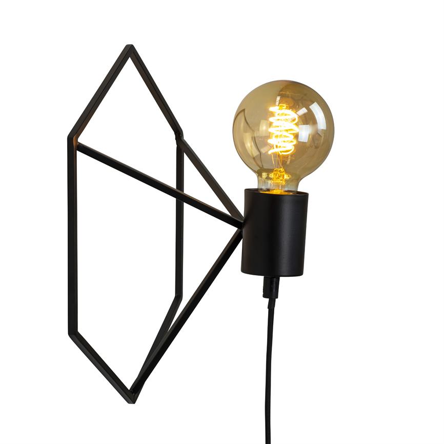 Dyberg Larsen Wall Cube vegglampe sort metall