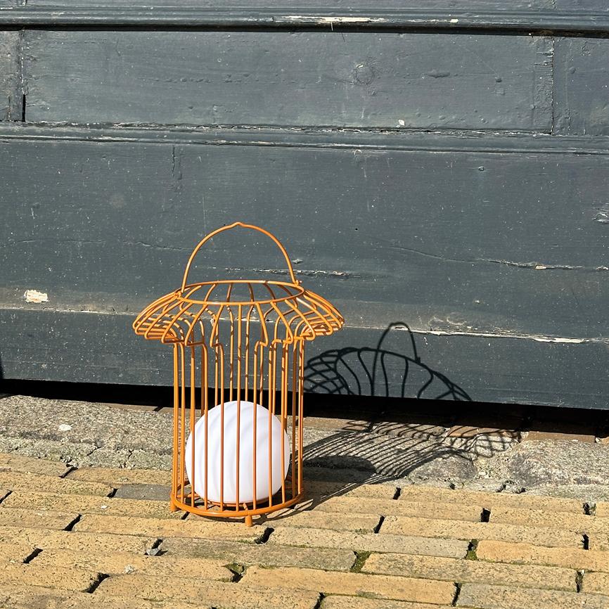 Dyberg Larsen Basket lanterne terracotta metall
