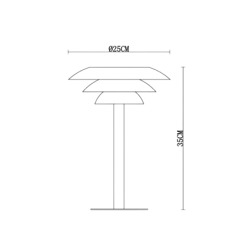 Dyberg Larsen DL25 Solar bordlampe svart solcelle