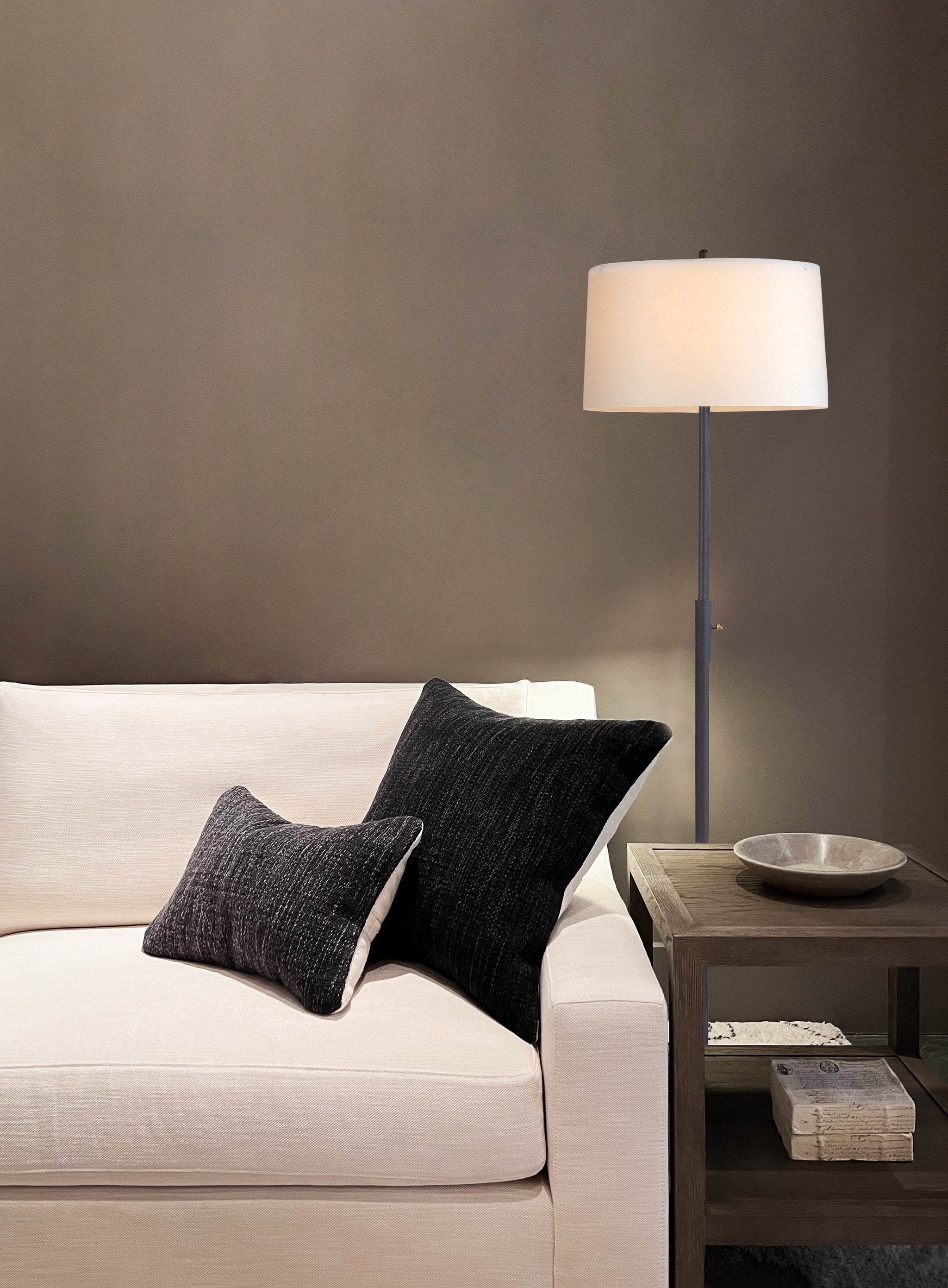 Zlamp Q 441-3534 gulvlampe mørkegrå morbærpapir
