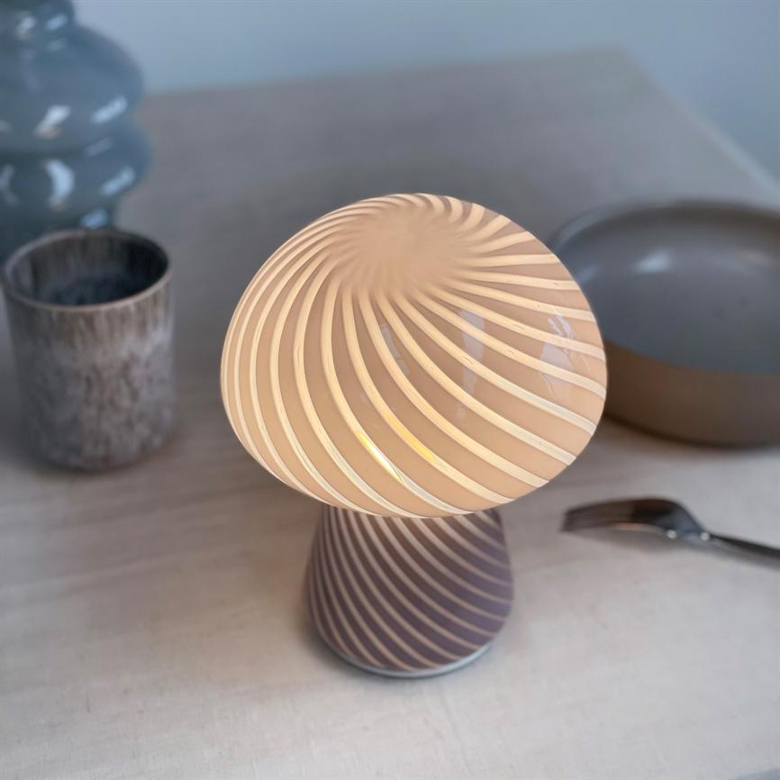 Dyberg Larsen Morkel LED bordlampe grå oppladbar