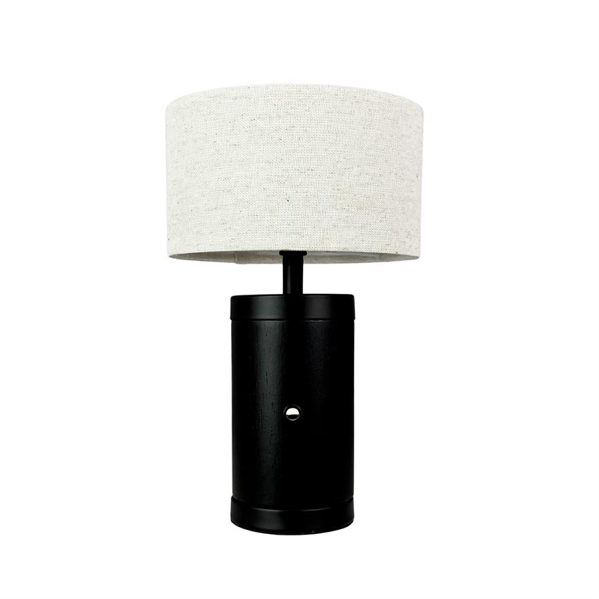 Dyberg Larsen Mellow bordlampe sort natur LED