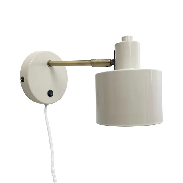 Dyberg Larsen Ocean vegglampe beige messing indirekte