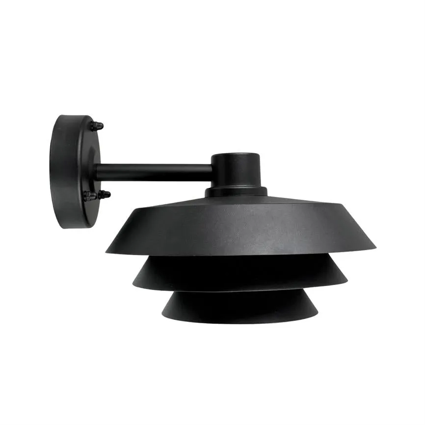 Dyberg Larsen Dune vegglampe utendørs svart Ø23