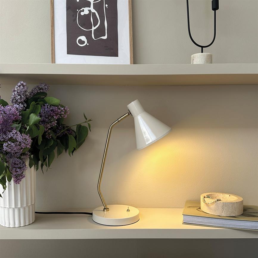 Dyberg Larsen Sleep bordlampe kitt hvit