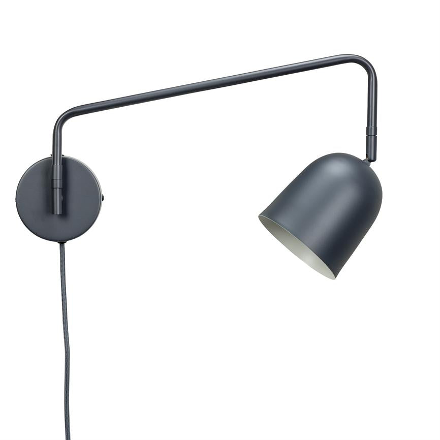 Dyberg Larsen Manchester vegglampe grå svingbar 45cm arm